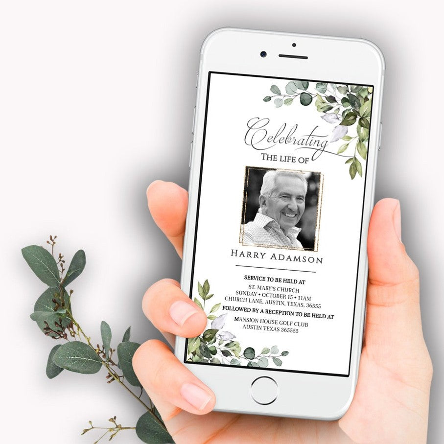 Funeral Social Media Announcement