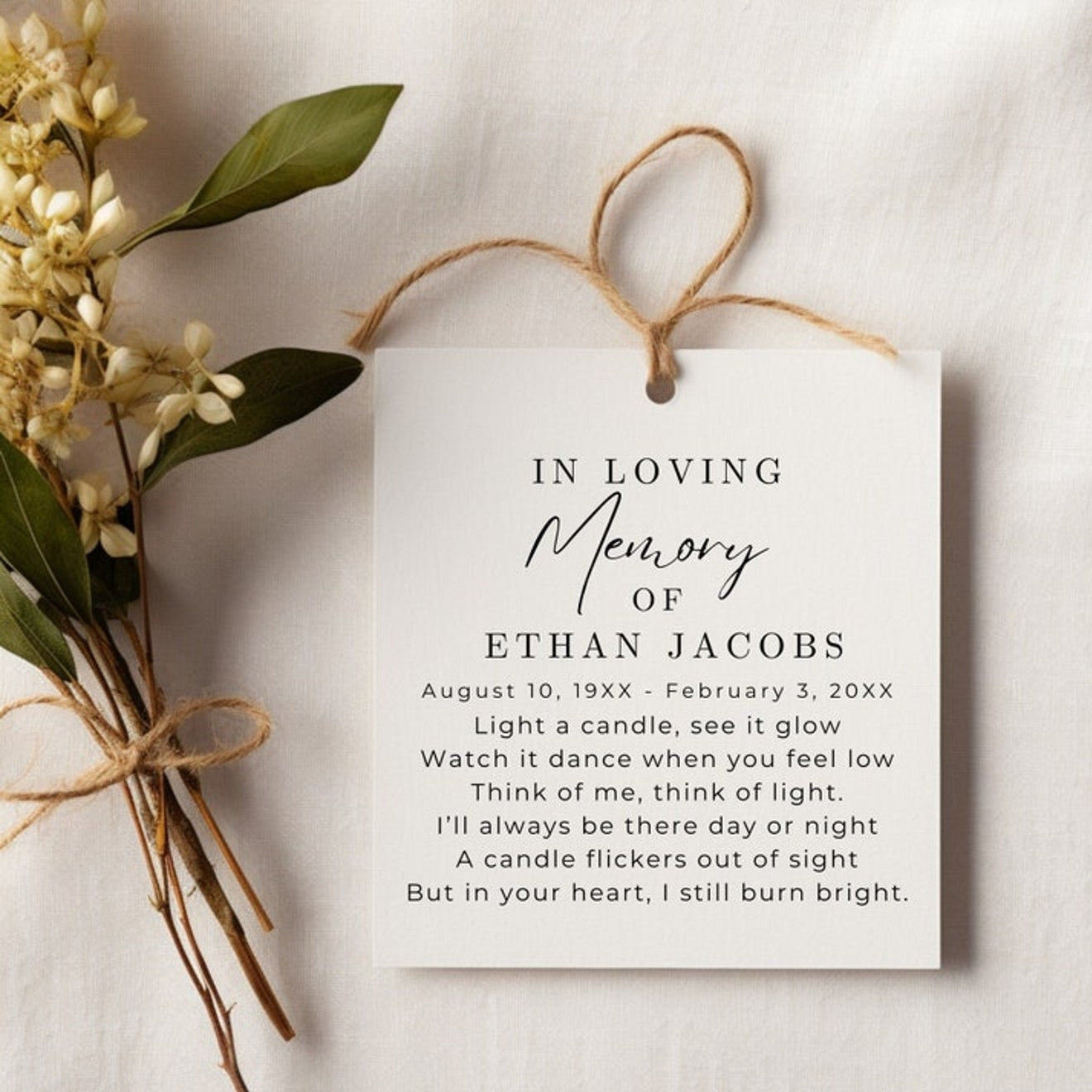 Keepsake Scented Pillar Candle