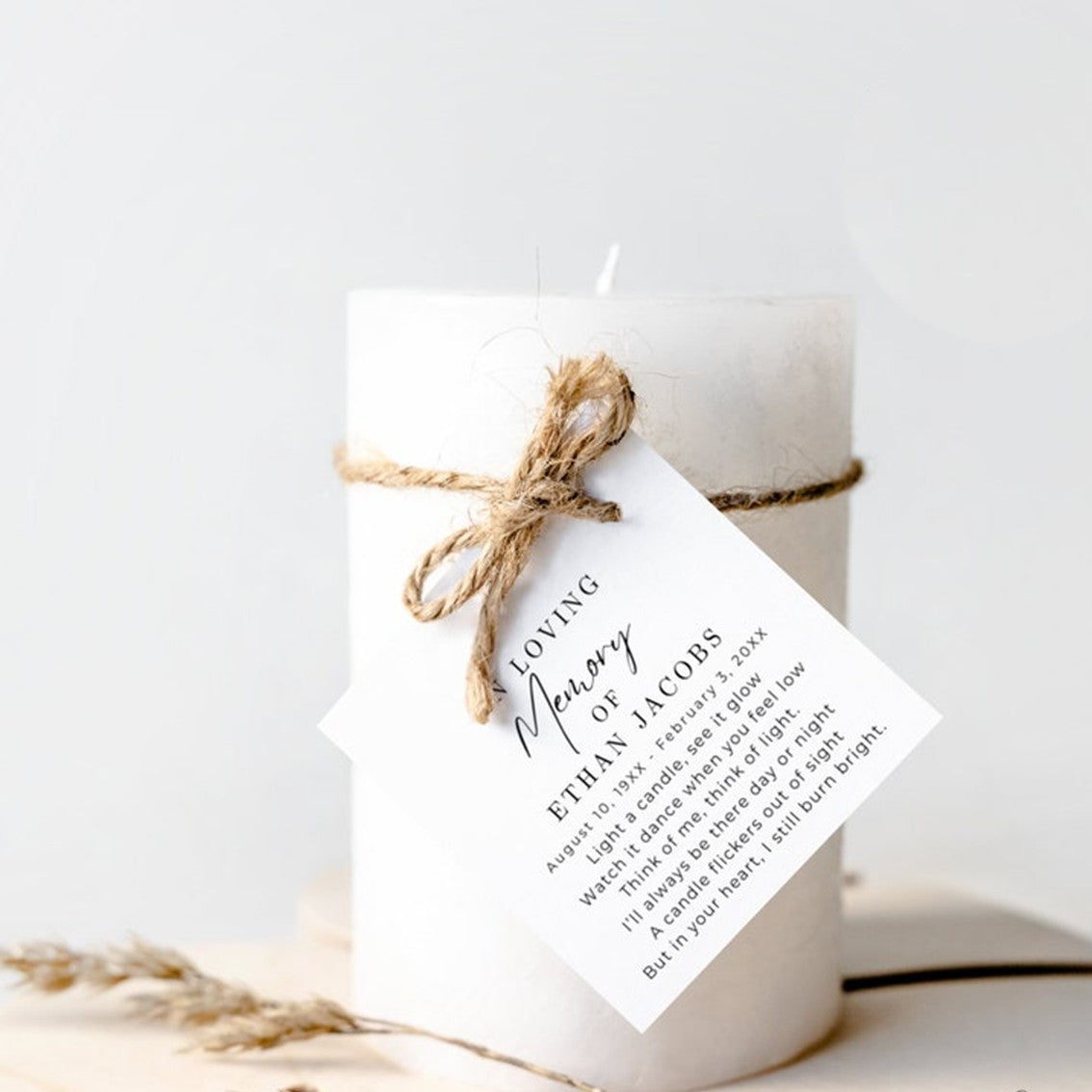 Keepsake Scented Pillar Candle